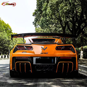 Diffuseur arrière de voiture KR Style fibre de carbone CF lèvre de pare-chocs arrière pour <span class=keywords><strong>Chevrolet</strong></span> <span class=keywords><strong>Corvette</strong></span> C7 Z06 2014-2017 - Product Image 3