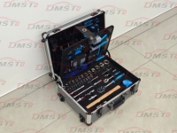 Ensemble d'outils professionnel en aluminium de 176 pièces, coffret à roulettes argenté, outils de réparation automobile, outils à main pour la maison, tournevis, cadeau pour la fête des pères
