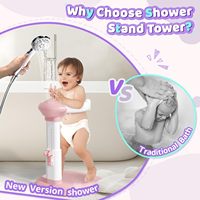 Plateforme de bain pour bébé et tout-petit, support antidérapant pratique pour le lavage des fesses