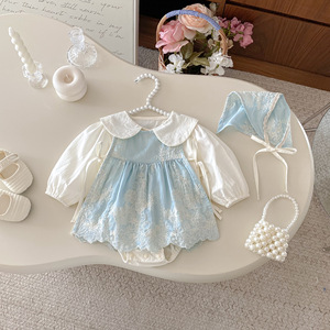 Tutina Primaverile e Autunnale 2026 per Neonati, Stile Occidentale, Pagliaccetto da Principessa per Bambine, Abbigliamento alla Moda per Neonati - Product Image 4