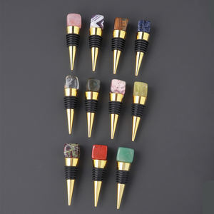 Tapón de botella de piedras preciosas naturales, cubo de cristal de cuarzo rosa, tapones de botella de vino tinto, novedad - Product Image 6