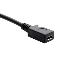 Cable convertidor de datos de ángulo recto de 90 grados, conector macho tipo C a micro USB 2,0 hembra
