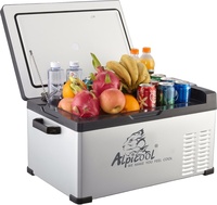 Réfrigérateur-Congélateur Portable Alpicool Série C 12V 110V pour Voiture, Glacière 25L 30L 40L 50L 75L à Refroidissement Efficace