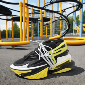 Sneakers noires de luxe pour hommes, chaussures de sport tendance, décontractées, pour le quotidien, style basket-ball - Product Image 5