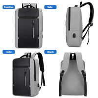 Mochila de Viaje de Gran Capacidad, Moderna, para Negocios, con Puerto de Carga USB, Personalizable, Impermeable, de Oxford, para Portátil