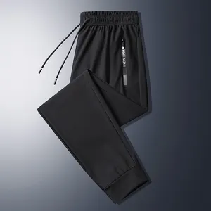 Wholesale OEM Ice Silk Pants Men Thin Style Bundle Feet Loose Casual Pants Speed Dry Jogging Gym Sweatpants