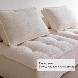 Sofá Moderno de Tela Bouclé, Sofá Cama Comprimido al Vacío, Sofá Individual Simple para Sala de Estar, Balcón, Tatami - Product Image 2