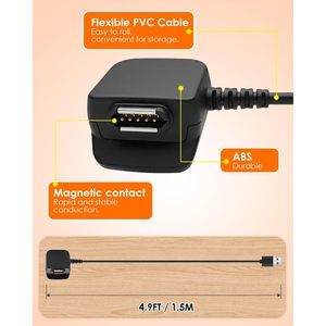 Favadonli <b>Charging</b> Adapter With <b>USB</b> <b>Cable</b> For Halo Collar 4 5 Dog Fence 5W Black - Product Image 5