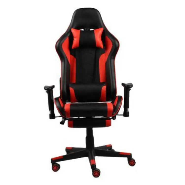 Хит продаж, вращающееся офисное компьютерное кресло с подножкой, черный, красный, кожаный удобный, высококачественный Эргономичный игровой стул, Прямая поставка