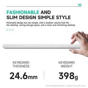 SC623可定制白色无线键盘和鼠标套装静音，符合人体工程学 - Product Image 5