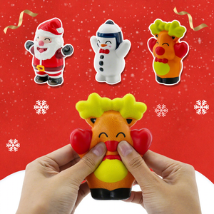 Juguete Antiestrés de Espuma PU Suave de Rebote Lento con Forma de Árbol, Muñeco de Nieve y Reno, Temática Navideña, Regalo Decorativo para las Fiestas - Product Image 1