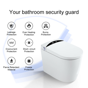 WC intelligent de luxe en céramique avec bidet intégré - Capteur radar, chasse automatique, double chasse, siège chauffant, commande vocale, télécommande, siphon en P H8-1 1 - Product Image 6