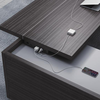 Tablero de fibra de densidad de muebles elegantes Estaciones de trabajo para el hogar adecuadas Escritorio de oficina ejecutivo moderno de pie