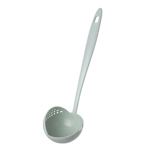 Cuillère à fondue à long manche résistante aux hautes températures, passoire de cuisine domestique en plastique, passoire à soupe en paille de blé - Product Image 2