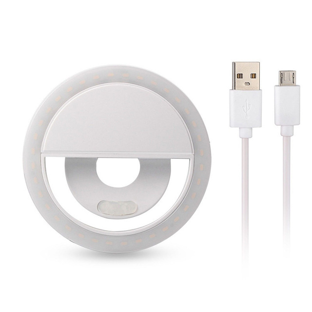 Factory Price Portable Mini Rechargeable Cell Phone Mobile Beauty Usb Photographic Lighting Led Selfie Ring Light Keychain