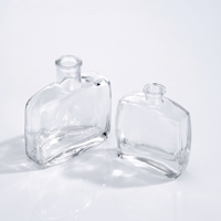 Bouteille diffuseur de parfum en verre transparent personnalisée 100ml 200ml 350ml 500ml pour la maison avec 5 options de couleur de bouchon