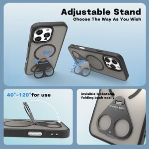 Funda Protectora para Teléfono con Anillo Magnético de 360 Grados, TPU+PC Suave Mate, para iPhone 17 16 15 14 13 12 11 Pro Max Plus 17 Air - Product Image 4