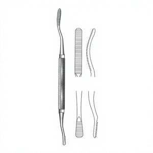 Miller-Colburn Bone File Length 18 cm / 7 Inch Width 5 mm Double-Ended Surgical Bone <b>Filing</b> Instrument with Plain Serrations - Product Image 1