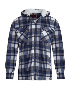 Veste en flanelle à capuche avec fermeture éclair, <span class=keywords><strong>chemise</strong></span> à carreaux avec doublure en sherpa, polaire épaisse - Product Image 2