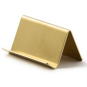 Moderno Soporte para Tarjetas de Visita de Latón Hecho a Mano, Duradero, para Exhibición Promocional en Oficinas, Hoteles, Tiendas, Mostradores, Graduaciones, Acción de Gracias - Product Image 1