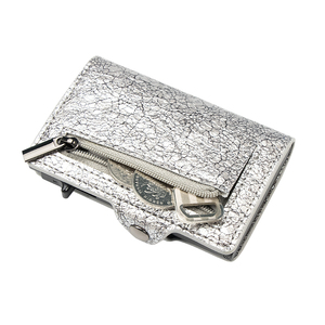 CASEKEY Silver Metallic Pu Leather Smart Popup <b>Wallet</b> Anti Theft <b>RFID</b> <b>Wallet</b> Automatic Coin Purse Zipper <b>Wallet</b> <b>for</b> <b>Men</b> - Product Image 3