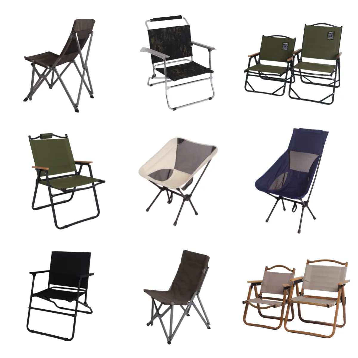 Desfrute Outdoor Camping Moon Chair Cadeiras dobráveis Chaises De Camping churrasco Pesca Kamp Sandalyesi