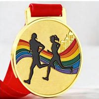 Vente en gros de médailles et de trophées Design Your Own Blank Zinc Alloy 3d Gold Award Marathon Running Custom Metal Football Medals