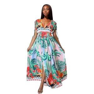 Últimos Modelos de Vestido Sexy con Cuello en V para Mujer, Estilo Vacacional - Product Image 1