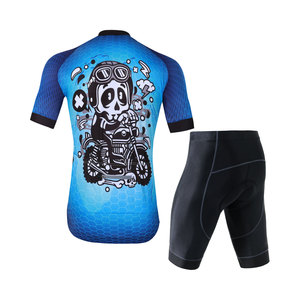 Custom Skull Head Cycling Kit Unisex Full Customizable Jersey & Shorts 3D Shock Absorb Pad Sublimation Print <b>Road</b> MTB Bicycle - Product Image 2