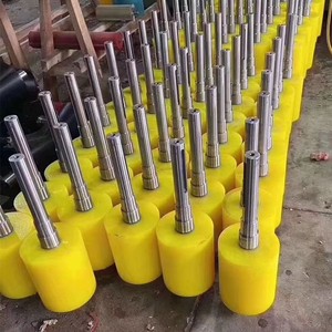 Tùy chỉnh con lăn cao su unpowered Con lăn PU bánh xe dây chuyền lắp ráp băng tải bánh xe cơ khí bánh xe áp lực Polyurethane con lăn - Product Image 2