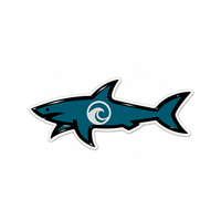 Autocollants requins personnalisés en vinyle imperméable découpés à la forme avec bordure blanche pour voitures, ordinateurs portables, bouteilles d'eau et utilisation en extérieur