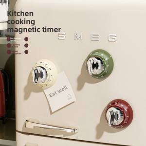 Minuteur mécanique magnétique avec compte à rebours maximal de 60 minutes pour une utilisation en cuisine, matériau plastique, bureau, réfrigérateur - Product Image 6