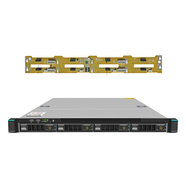 1U 4Bays 550mm or 650mm Length Universal Edge Server Chassis Case with 6GB/s SATA Backplane Server Case