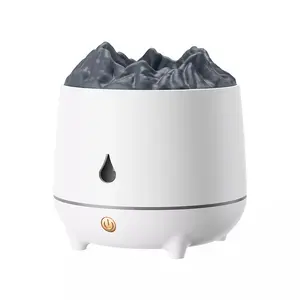 Factory New Mini Flame Air Humidifier 400ml Electric Ultrasonic Warm Light 3D Flame Aroma Diffuser Humidifier