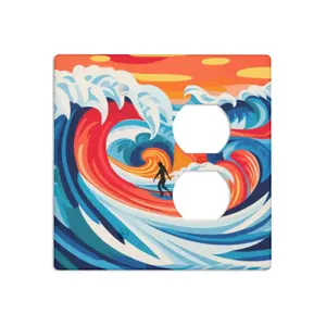 Image personnalisée 2-Gang 1 Duplex Wall Accent Switch Cover - Product Image 2