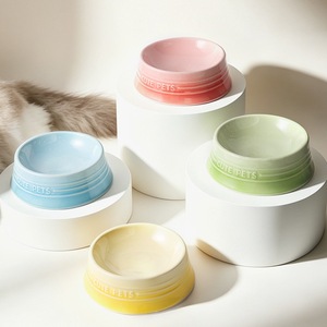 Cute Pets <b>Ceramic</b> Pet <b>Bowl</b> Food Grade Material Rounded Shape For Cats And <b>Dogs</b> - Product Image 1