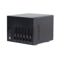 Boîtier NAS Mini 6 Baies TOPLOONG, Serveur de Stockage DIY, Châssis NAS SATA 3.5'' à Échange à Chaud, Prise en Charge de 6 Disques Durs SATA, Stockage Domestique