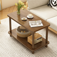 Table de chevet minimaliste nordique en bois massif, Table basse bjflamingo Vente en gros Stockage moderne en bois massif Petite table d'appoint robuste