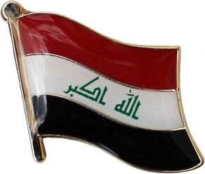 Badge drapeau irakien en alliage de zinc pour la décoration de vêtements, procédé de goutte de colle, artisanat métallique - Product Image 1