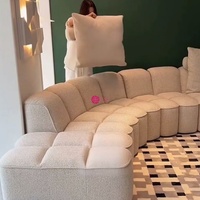 Canapé d'angle en tissu en forme de S à accoudoirs bas Yicheng Beauty pour salon domestique, canapé nuage en vente en gros