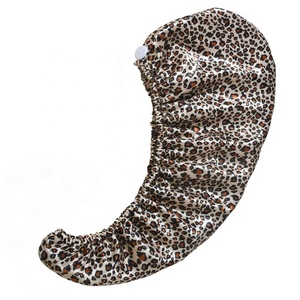 <span class=keywords><strong>Serviette</strong></span> de séchage en microfibre de satin de soie double couche personnalisée wrap <span class=keywords><strong>serviette</strong></span> de cheveux en soie turban - Product Image 5