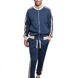 SUPREX ENTERPRISES SE-TS-04 Survêtement de sport pour homme, automne, jogging, séchage rapide et respirant, spandex, personnalisable en /noir/blanc/ - Product Image 1
