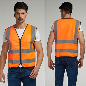 Biểu Tượng Tùy Chỉnh An Ninh Vest Cho Nam Giới Phụ Nữ <span class=keywords><strong>Hi</strong></span> <span class=keywords><strong>VIS</strong></span> An Toàn Vest Phản Quang Xây Dựng Huỳnh Quang Lưới Áo Khoác Bông Surveyor - Product Image 2