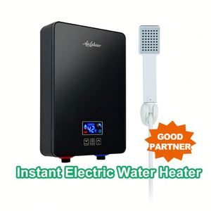 Mini chauffe-eau électrique instantané intelligent Geyser sans réservoir multipoint pour hôtel, usage domestique, température LED, plastique anglais - Product Image 3