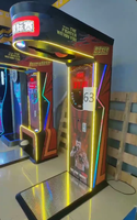 Machine de boxe à monnayeur avec structure en métal et plastique, prise en charge de la langue anglaise