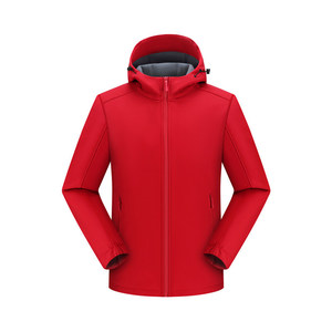 Chaqueta Softshell Unisex con Capucha, Color Sólido, con Forro Interior, Ropa de Trabajo para Invierno - Product Image 3