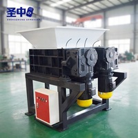 Déchiqueteuse à quatre arbres Shengzhong pour ferraille d'acier, prix de la machine déchiqueteuse à 4 arbres pour déchets plastiques, métaux, électroniques et cuivre