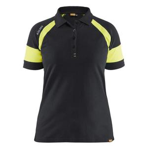 BLAKLADER - 352910509933M Polo Femme avec Hi-vis Noir/Hi-vis jaune-EAN 7330509916957 HI-VIS WORKWEAR - Product Image 1