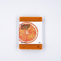 Savon à l'acide kojique fait à la main 100g Orange douce barre de bain solide à froid huile essentielle de fleur d'oranger soins de la peau à base de plantes nettoyant pour le visage