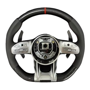 Misura per Benz Mercedes <span class=keywords><strong>AMG</strong></span> C63 E63 a <span class=keywords><strong>C</strong></span> E CL GL <span class=keywords><strong>W205</strong></span> W204 W213 W212 2012-2021 su misura RPM LED volante in fibra di carbonio - Product Image 6